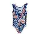 Exquisite Watercolor Flowers And Foliage Kids  Frill Swimsuit View2