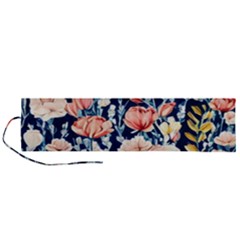 Exquisite Watercolor Flowers And Foliage Roll Up Canvas Pencil Holder (l) by GardenOfOphir