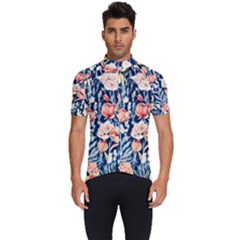 Exquisite Watercolor Flowers And Foliage Men s Short Sleeve Cycling Jersey