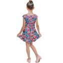 Brilliantly Hued Watercolor Flowers In A Botanical Kids  Cap Sleeve Dress View2