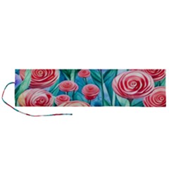 Brilliantly Hued Watercolor Flowers In A Botanical Roll Up Canvas Pencil Holder (l) by GardenOfOphir