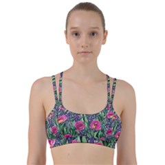 Dazzling Watercolor Flowers And Foliage Line Them Up Sports Bra by GardenOfOphir