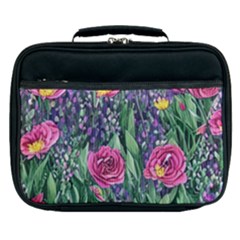 Dazzling Watercolor Flowers And Foliage Lunch Bag by GardenOfOphir