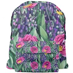 Dazzling Watercolor Flowers And Foliage Giant Full Print Backpack by GardenOfOphir