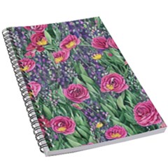 Dazzling Watercolor Flowers And Foliage 5 5  X 8 5  Notebook by GardenOfOphir