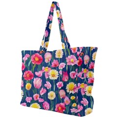 Botanical Flowers Pattern Simple Shoulder Bag by GardenOfOphir