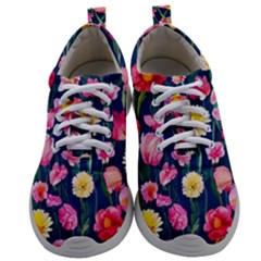 Botanical Flowers Pattern Mens Athletic Shoes by GardenOfOphir