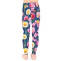 Botanical Flowers Pattern Kids  Classic Winter Leggings View2