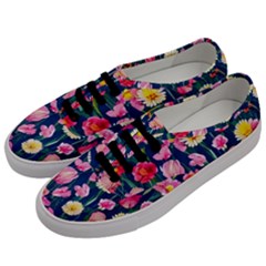 Botanical Flowers Pattern Men s Classic Low Top Sneakers by GardenOfOphir