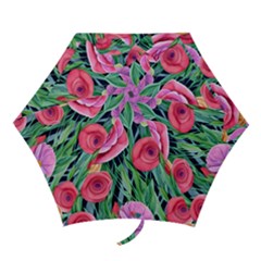 Boho Retropical Flowers Mini Folding Umbrellas by GardenOfOphir