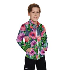 Vintage Botanic Flowers In A Watercolor Kids  Windbreaker