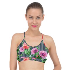 Vintage Botanic Flowers In A Watercolor Basic Training Sports Bra by GardenOfOphir