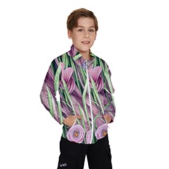 Ottagecore Aesthetics Retro Flowers Pattern Kids  Windbreaker