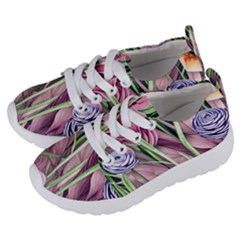 Ottagecore Aesthetics Retro Flowers Pattern Kids  Lightweight Sports Shoes by GardenOfOphir