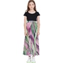 Ottagecore Aesthetics Retro Flowers Pattern Kids  Flared Maxi Skirt View1