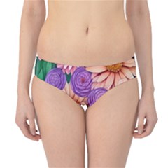 Exotic Tropical Botanical Flowers Pattern Hipster Bikini Bottoms by GardenOfOphir