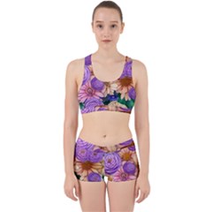 Exotic Tropical Botanical Flowers Pattern Work It Out Gym Set by GardenOfOphir