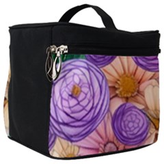 Exotic Tropical Botanical Flowers Pattern Make Up Travel Bag (big) by GardenOfOphir