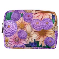 Exotic Tropical Botanical Flowers Pattern Make Up Pouch (medium) by GardenOfOphir