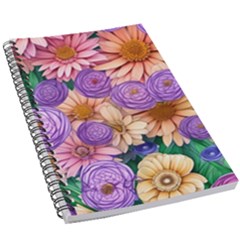 Exotic Tropical Botanical Flowers Pattern 5 5  X 8 5  Notebook by GardenOfOphir