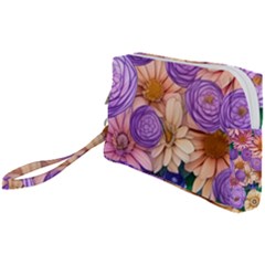 Exotic Tropical Botanical Flowers Pattern Wristlet Pouch Bag (small) by GardenOfOphir