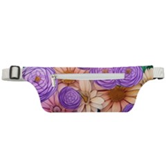 Exotic Tropical Botanical Flowers Pattern Active Waist Bag by GardenOfOphir