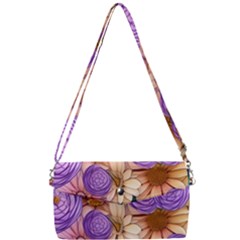 Exotic Tropical Botanical Flowers Pattern Removable Strap Clutch Bag by GardenOfOphir