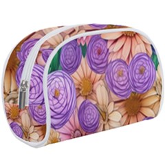 Exotic Tropical Botanical Flowers Pattern Make Up Case (large) by GardenOfOphir