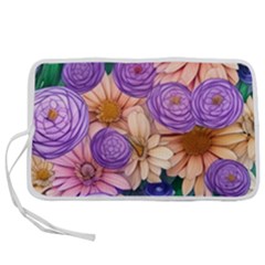 Exotic Tropical Botanical Flowers Pattern Pen Storage Case (s) by GardenOfOphir