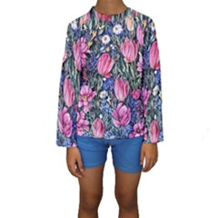 Tropical Paradise Kids  Long Sleeve Swimwear