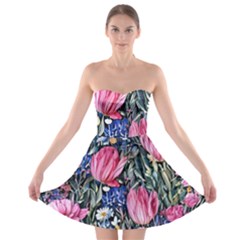 Tropical Paradise Strapless Bra Top Dress by GardenOfOphir