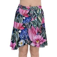 Tropical Paradise Chiffon Wrap Front Skirt by GardenOfOphir