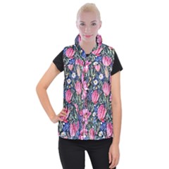 Tropical Paradise Women s Button Up Vest by GardenOfOphir