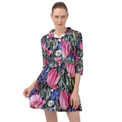 Tropical Paradise Mini Skater Shirt Dress by GardenOfOphir