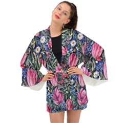 Tropical Paradise Long Sleeve Kimono by GardenOfOphir