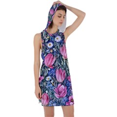 Tropical Paradise Racer Back Hoodie Dress by GardenOfOphir