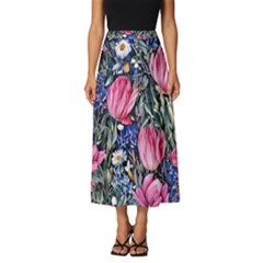 Tropical Paradise Classic Midi Chiffon Skirt