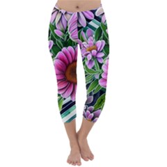 Bouquet Of Sunshine Capri Winter Leggings 