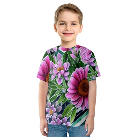 Bouquet Of Sunshine Kids  Sport Mesh Tee by GardenOfOphir