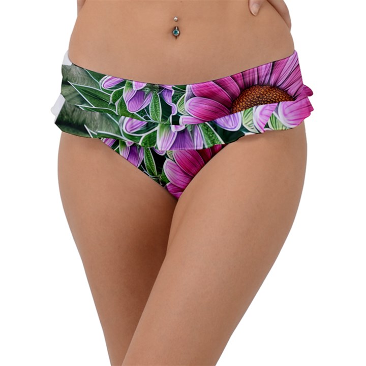 Bouquet Of Sunshine Frill Bikini Bottoms