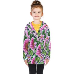 Bouquet Of Sunshine Kids  Double Breasted Button Coat by GardenOfOphir