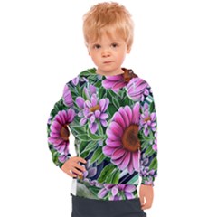 Bouquet Of Sunshine Kids  Hooded Pullover by GardenOfOphir