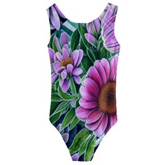 Bouquet Of Sunshine Kids  Cut-out Back One Piece Swimsuit by GardenOfOphir