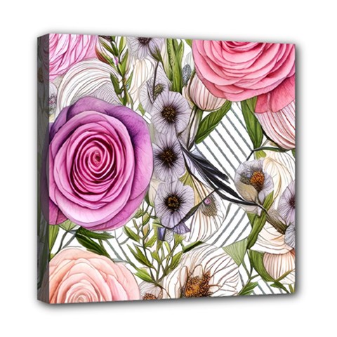 Summertime Blooms Mini Canvas 8  X 8  (stretched) by GardenOfOphir