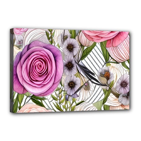 Summertime Blooms Canvas 18  X 12  (stretched) by GardenOfOphir