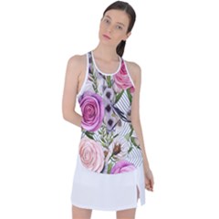 Summertime Blooms Racer Back Mesh Tank Top by GardenOfOphir