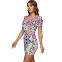 Summertime Blooms Low Cut Cap Sleeve Mini Dress View2