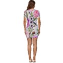 Summertime Blooms Low Cut Cap Sleeve Mini Dress View4