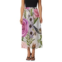 Summertime Blooms Classic Midi Chiffon Skirt