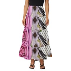 Summertime Blooms Tiered Ruffle Maxi Skirt